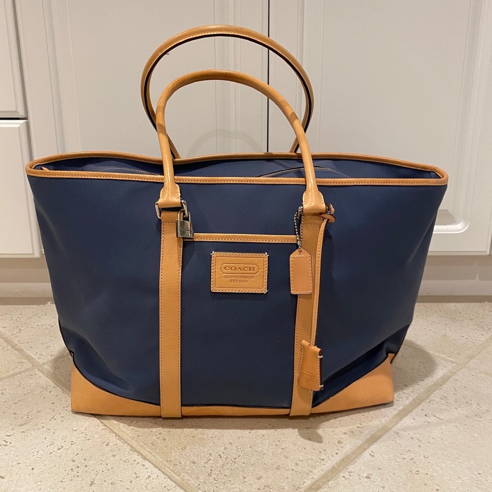 SOLD Coach Transatlantic Weekender Travel Tote Bag